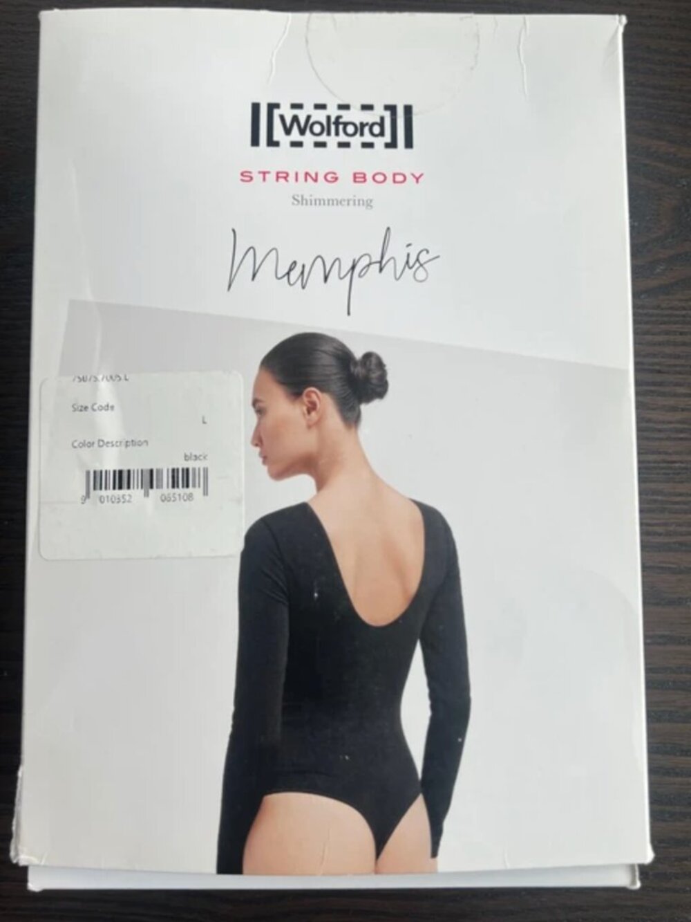 Wolford Memphis Shimmering String Bodysuit Black Size Large
